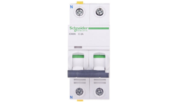 Wyłącznik nadprądowy 1P+N C 2A 6kA AC iC60N-C2-1N A9F04602