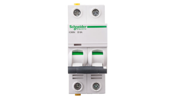 Wyłącznik nadprądowy 2P B 6A 6kA AC iC60N-B6-2 A9F03206
