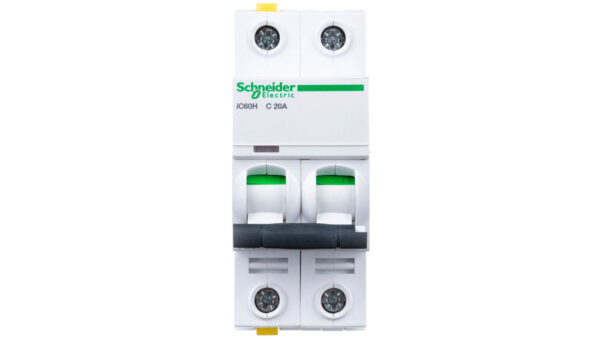 Wyłącznik nadprądowy 2P C 20A 10kA AC iC60H-C20-2 A9F07220
