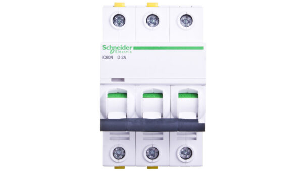 Wyłącznik nadprądowy 3P D 2A 6kA AC iC60N-D2-3 A9F05302