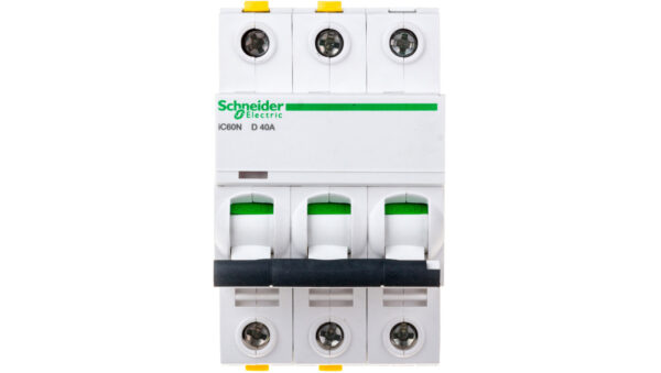 Wyłącznik nadprądowy 3P D 40A 6kA AC iC60N-D40-3 A9F05340