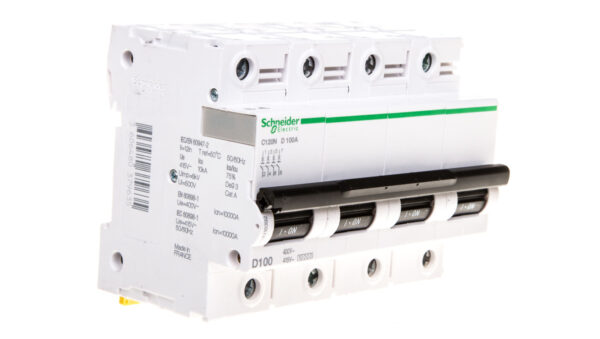 Wyłącznik nadprądowy 4P D 100A 10kA AC C120N A9N18392