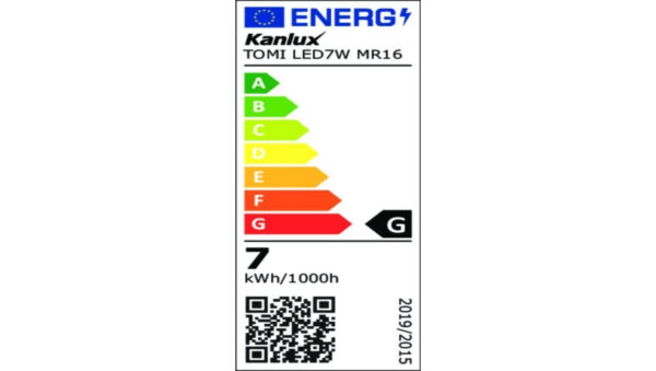 Żarówka LED Gx5,3 TOMI LED7W MR16-CW 580lm 5300K barwa zimna 22707