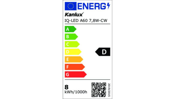 Żarówka LED E27 IQ-LED A60 7,8W-CW 1055lm 6500K barwa zimna 3 lata Gwarancji 36678