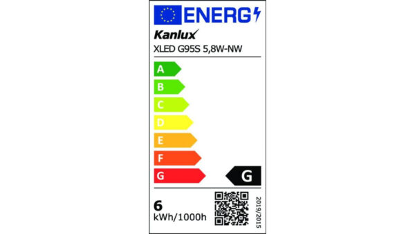Żarówka LED E27 XLED G95S 5,8W-NW 470lm 4000K barwa neutralna 36242