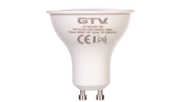 Żarówka LED GU10 4W 300lm 3000K AC180-250V 120st. LD-NGU10P-4W