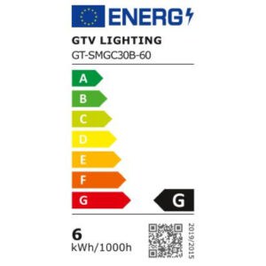 Żarówka LED E14 C30 6W 470lm 3000K AC220-240V 160st. G-Tech GT-SMGC30B-60