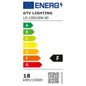 Żarówka LED E27 G120-GLOB 18W 1600lm 4000K AC220-240V 360st. LD-120G18W-40