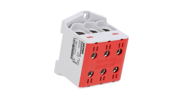 Złączka OTL95-3 kolor czerwony 3xAl/Cu 6-95mm2 1000V AC / 1500V DC Zacisk uniwersalny MAA3095R10