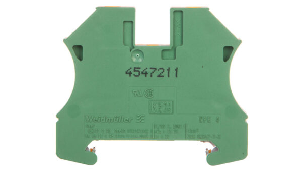 Złączka szynowa ochronna 4mm2 żółto-zielona WPE 4 1010100000