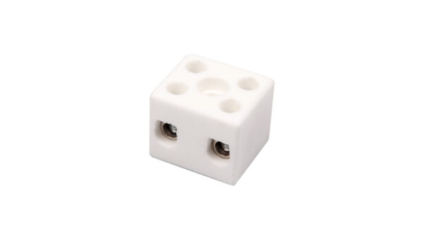 Złączka gwintowa porcelanowa 10mm 2-tory biała z 1 otworem montażowym CPO-15A-2P 80722516 /20szt./