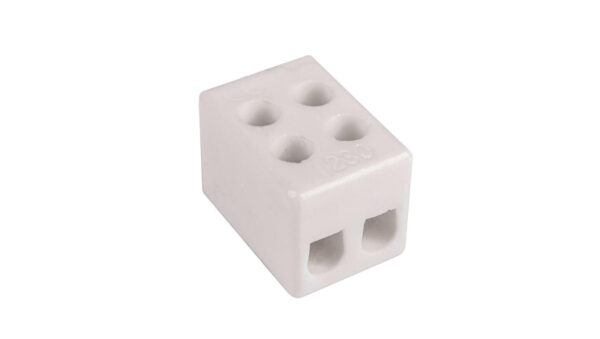 Złączka gwintowa porcelanowa szkliwiona 2,5 mm 2 tory CPO 2-2.5 80016516 /20szt./