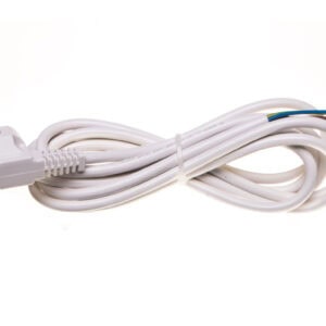 Przewód przyłączeniowy W-3 3x1,5 mm2 biały z wtyczką kątową 3m 51.935