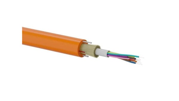 Kabel światłowodowy OS2 zewnętrzny DAC do układania w ziemi, pomarańczowy SM 4J 9/125 G652D Fca PE ALANTEC /bębnowy/