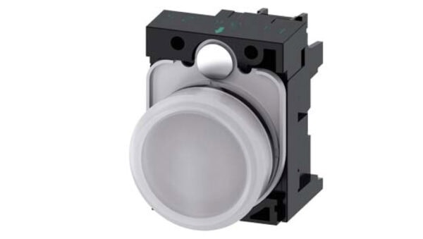 Lampka sygnalizacyjna kompletna 22mm biała LED 24V AC-DC tworzywo przył śrubowe SIRIUS ACT 3SU1102-6AA60-1AA0
