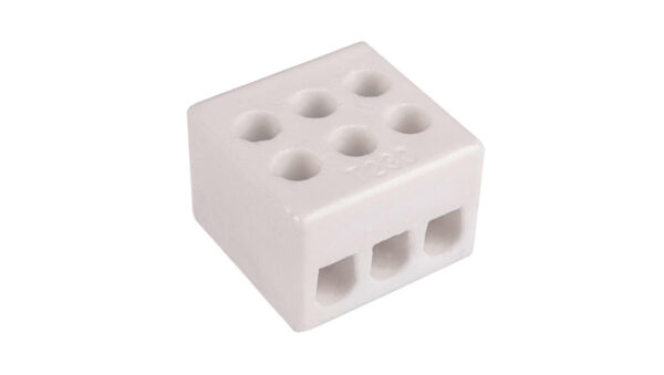 Złączka gwintowa porcelanowa szkliwiona 2,5 mm 3 tory CPO 3-2.5 80018516 /16szt./