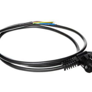 Przewód przyłączeniowy W-3 3x1,5 mm2 czarny z wtyczką kątową 1,5m 51.933