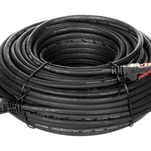 Kabel krosowy patchcord S/FTP (PiMF) kat.6 LSZH czarny 20m 68697