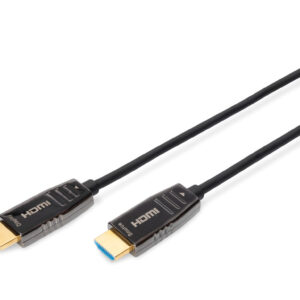 Kabel połączeniowy hybrydowy AOC HDMI 2.1 Ultra High Speed 8K 60Hz UHD HDMI A-HDMI A M-M czarny 30m AK-330126-300-S