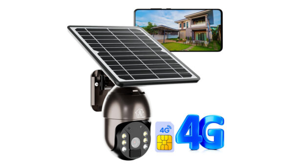 Kamera 3G/4G/LTE z panelem solarnym 8W, 1080p, IP66, 4x akumulator 18650 Extralink Mystic 4G PTZ