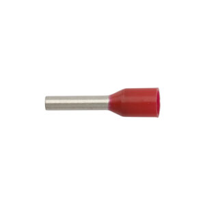 Końcówka tulejkowa izolowana 1mm2/8mm czerwona cynowana TI1L8 /100szt./
