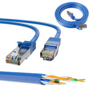 Patchcord LAN Miedź Kabel sieciowy skrętka 10Gbit/s Extralink Kat.6A S/FTP 5m