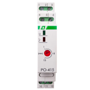 Przekaźnik czasowy 1P 10A 1-15min 24V AC/DC opóźnione odpadanie PO-415-24V