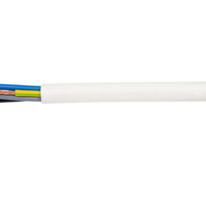 Przewód warsztatowy H05VV-F (OWY) 5x0,75 żo biały 300/500V /100m/