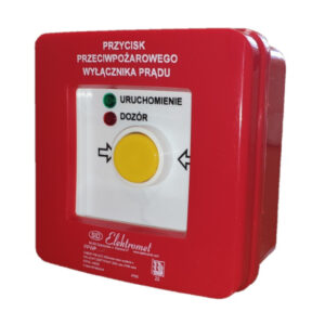 Przycisk ppoż. n/t 2 tory prądowe 12A R-Z samoczynny diody czerw/ziel 230V AC/230V AC PPWP-2s A/4 904402