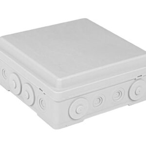 Puszka naścienna przyłączeniowa 130x52x130 mm, z 4 dławnicami, IP54, odporna na UV, NPP130 szara 35390002