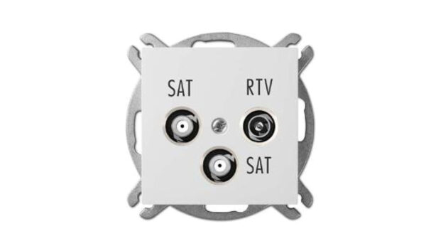 SANTRA Gniazdo antenowe RTV-2xSAT końcowe bez ramki podtynkowe IP20 carny 4160-19