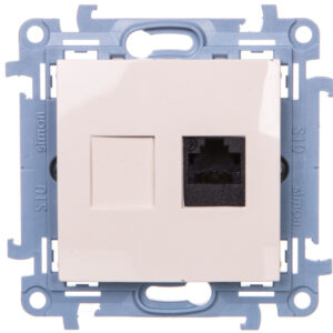 Simon 10 Gniazdo komputerowe pojedyncze RJ45 kat.6 kremowy C61.01/41