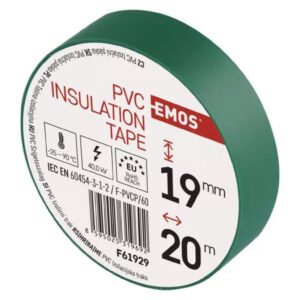 Taśma izolacyjna PVC 19mm / 20m zielona F61929 /10szt./