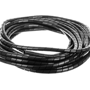 Wąż osłonowy spiralny 12/10mm czarny SP12BK /10m/