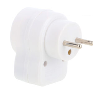 Wtyczka-gniazdo z wyłącznikiem 10A 250V z/u białe R-1WS