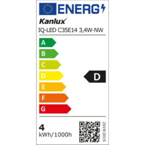 Żarówka LED E14 IQ-LED C35E14 3,4W-NW 470lm 4000K barwa neutralna Ra90 3 lata Gwarancji świeczka 36683