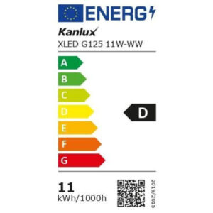 Żarówka LED E27 XLED G125 11W-WW 1520lm 2700K barwa ciepła 33511