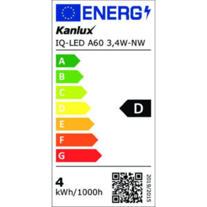 Żarówka LED E27 IQ-LED A60 3,4W-NW 470lm 4000K barwa neutralna 3 lata Gwarancji 36671