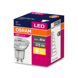 Żarówka LED VALUE PAR16 80 GU10 6,9W 575lm 3000K 830 60st. 3 LATA GWARANCJI 4058075096769
