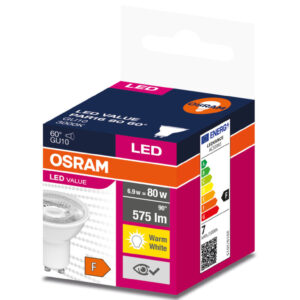 Żarówka LED VALUE PAR16 80 GU10 6,9W 575lm 3000K 830 60st. 4058075599260