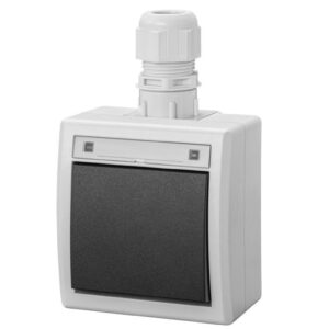 AQUANT 2K łącznik natynkowy 1-biegunowy (schodowy) IP65 szary 5001-65