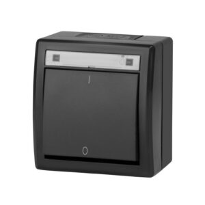 AQUANT 2K łącznik natynkowy 2-biegunowy IP55 antracytowy 5003-17
