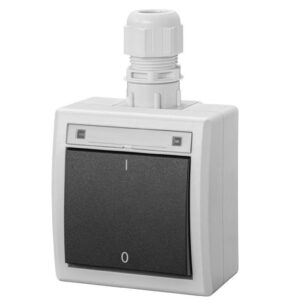 AQUANT 2K łącznik natynkowy 2-biegunowy IP65 antracytowy 5003-67