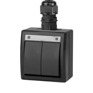 AQUANT 2K łącznik natynkowy świecznikowy IP65 antracytowy 5002-67