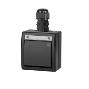 AQUANT 2K łącznik natynkowy zwierny dzwonek IP65 antracytowy 5005-67