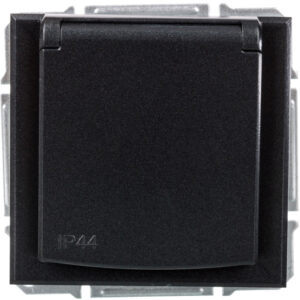 ASFORA Gniazdo 2P+PE IP44 do systemu ramkowego antracyt EPH2800671