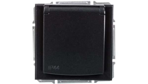 ASFORA Gniazdo 2P+PE IP44 do systemu ramkowego antracyt EPH2800671
