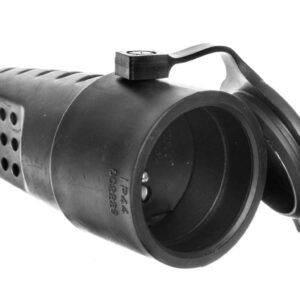 Gniazdo przenośne gumowe proste 3P 16A 250V czarne IP44 OR-AE-1314