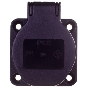 Gniazdo tablicowe 10/16A 2P+Z 230V czarne IP54 104-0ss
