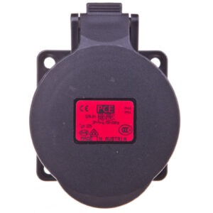 Gniazdo tablicowe 32A 5P 400V /70x70/ czarne IP44 325-6x